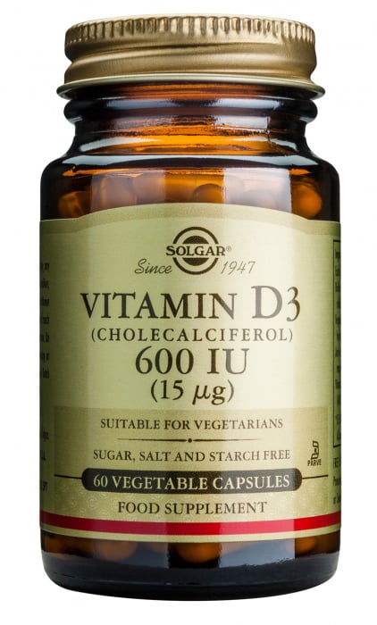 Vitamin D3 600 IU veg.caps 60s Solgar [1]