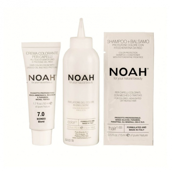 Vopsea de par naturala fara amoniac Blond 7.0 Noah [5]
