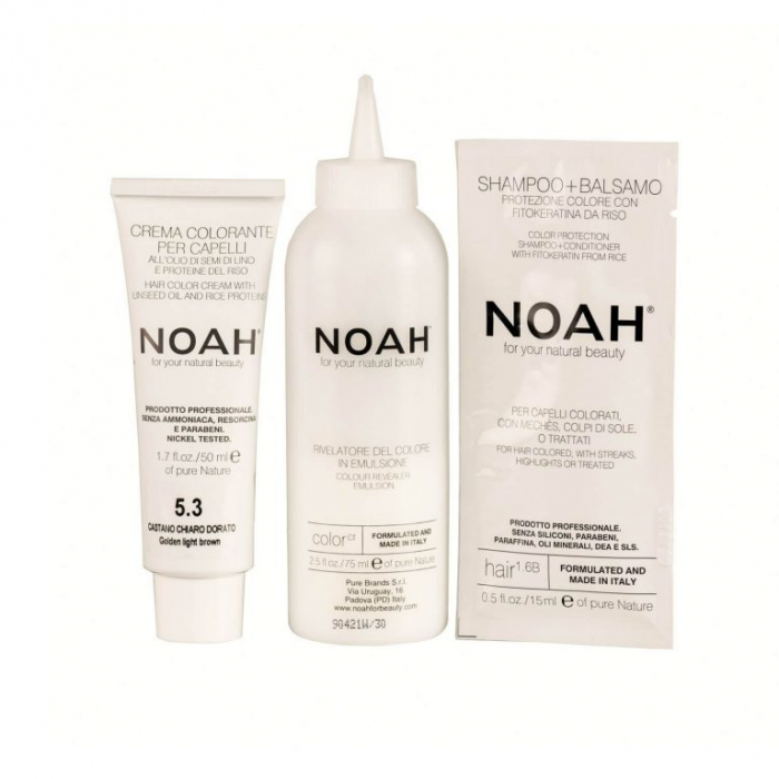 Vopsea de par naturala fara amoniac Saten auriu deschis 5.3 Noah [5]