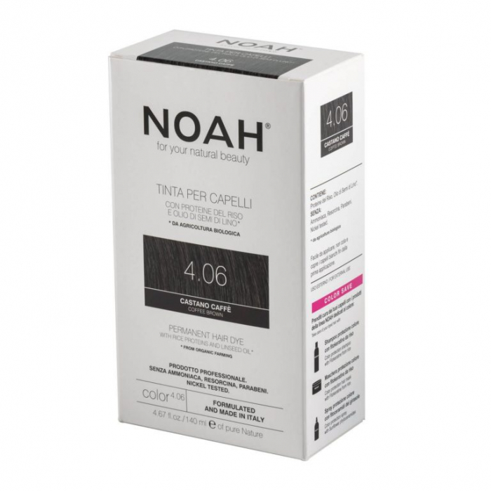 Vopsea de par naturala fara amoniac Saten cafeniu 4.06 Noah [6]