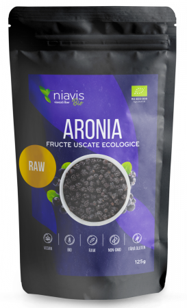 Aronia Fructe Uscate Raw Ecologice 125g Niavis [0]