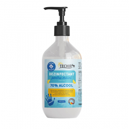 Solutii, geluri antibacteriene - Dezinfectant maini pompita 500 ml Techir
