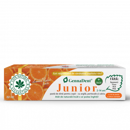 Pasta de dinti Gennadent Junior Portocale 80ml Viva Natura [0]