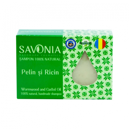Ingrijire personala - SAMPON SOLID NATURAL PELIN SI RICIN 90G Savonia