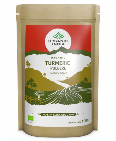 Turmeric Pulbere 100% Certificată Organic Fără Gluten 100g Organic India  [0]