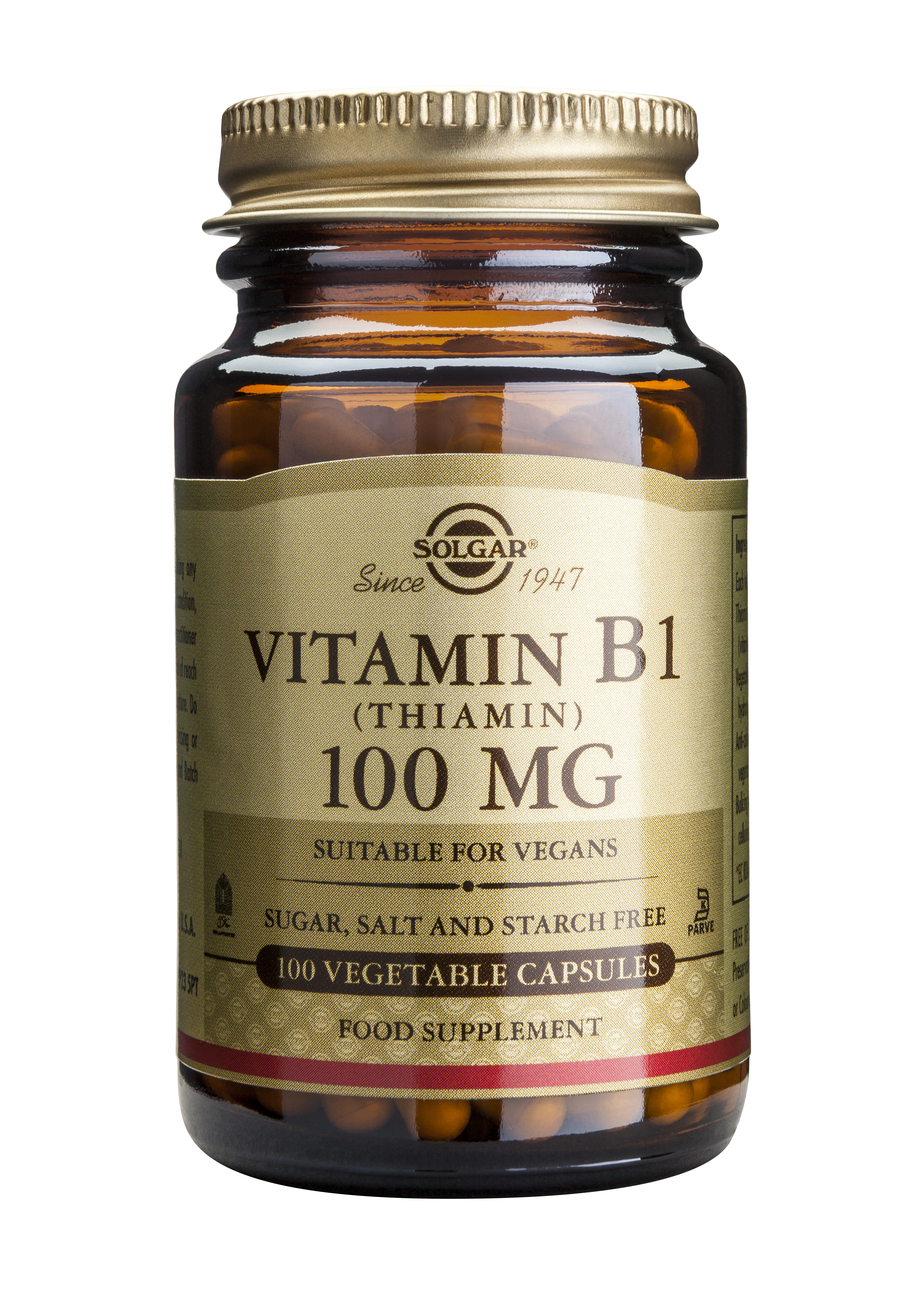 Vitamin B1 100mg 100 veg.caps. Solgar [1]