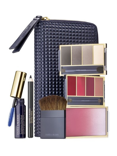 E.LAUDER TRAVEL IN COLOR SET:EYE SHADOW N°02+LIPSTICK QUAD COMPACT+SUMPTUOUS MASCARA [2]