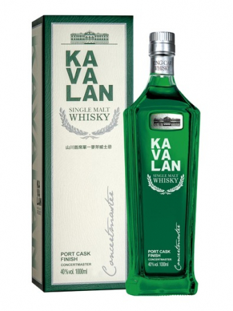 MALT WHISKY - Kavalan Concertmaster Port Cask Finish Taiwanese Single Malt Whisky 40% 1L giftpack