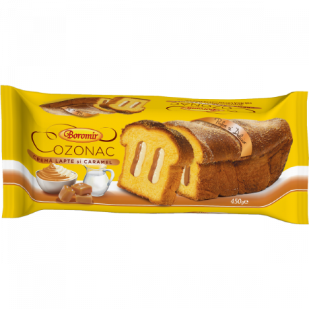 Cozonaci - BOROMIR COZONAC CU CREMĂ DE LAPTE ȘI CARAMEL 450G