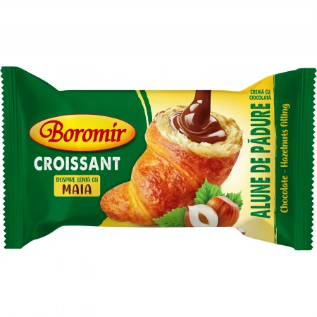 Croissante - BOROMIR CROISSANT CU CREMĂ DE CIOCOLATĂ CU ALUNE 60 G