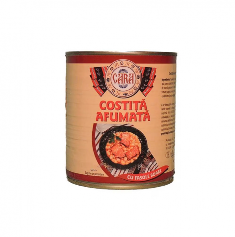 Conserve carne si peste - Costiță cu fasole Cara 830G
