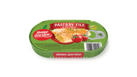 Conserve carne si peste - HOME GARDEN PĂSTRĂV FILE ÎN SOS TOMAT 170G