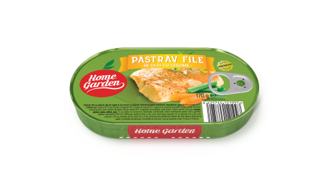 Conserve carne si peste - HOME GARDEN PĂSTRĂV FILE ÎN  ULEI CU LEGUME 170G