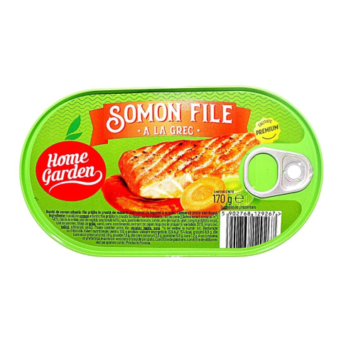 Conserve carne si peste - HOME GARDEN SOMON FILE A LA GREC  170G
