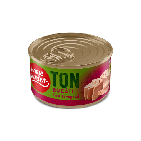 Conserve carne si peste - HOME GARDEN TON BUCĂȚI ÎN ULEI VEGETAL 80G