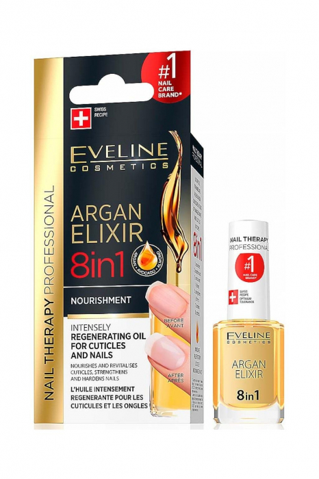 Ulei Profesional Intensiv Argan Elixir 8 in 1 Pentru Unghii si Cuticule Eveline Cosmetics [1]