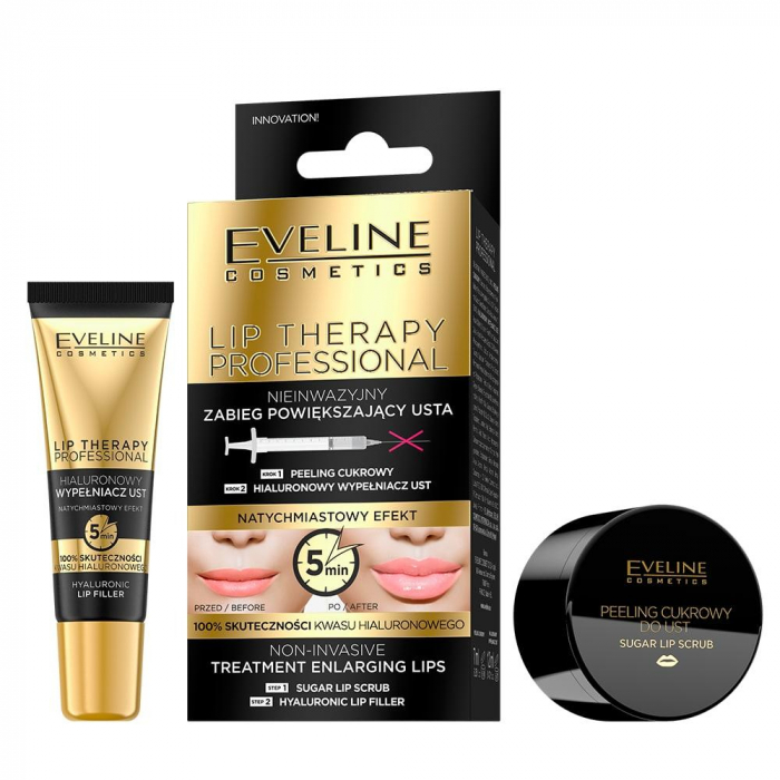 Tratament Pentru Volumul Buzelor In 2 Pași Push Up,  Eveline Cosmetics Lip Therapy Professional [3]