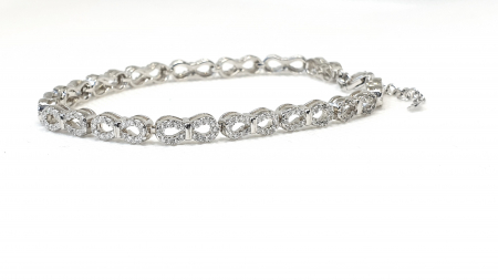 Bratara Argint Funda Decorata Cu Pietre Zirconia [0]