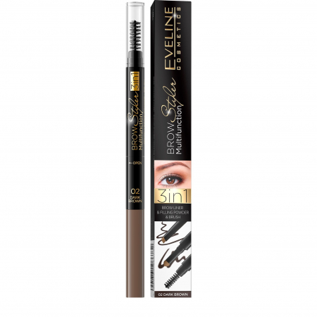 Creion Profesional De Sprâncene 3 in 1 Brow Styler Eveline Cosmetics [1]