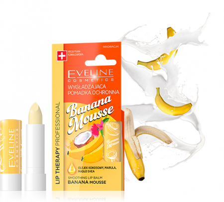 Balsam De Buze  Eveline Cosmetics Lip Therapy Smoothing Balm Banana Mousse [0]