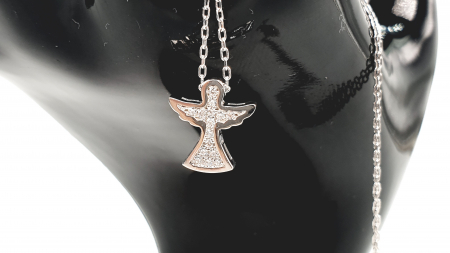 Colier Argint Inger Decorat Cu Pietre Zirconia Swarovski  [1]