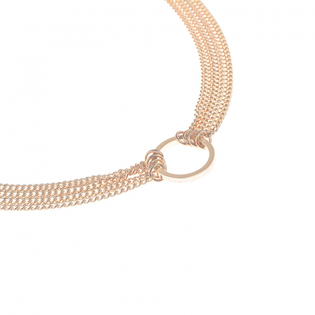 Colier O Ring la baza gatului tip CHOKER din lantisor cu inel metalic [2]