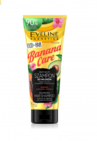 Sampon Vegan 90% Pentru Par Vopsit Si Deteriorat Cu Aroma De Banana, Avocado Si Papaya Eveline Cosmetics [0]