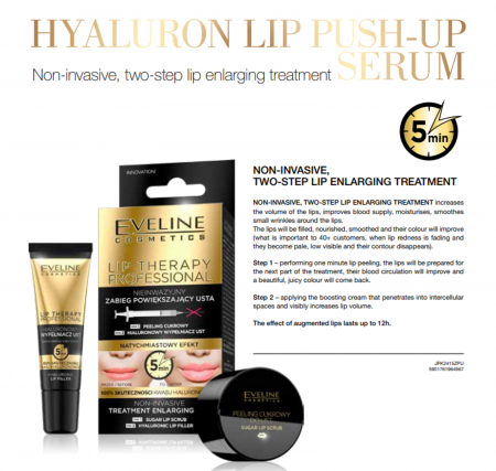 Tratament Pentru Volumul Buzelor In 2 Pași Push Up,  Eveline Cosmetics Lip Therapy Professional [1]