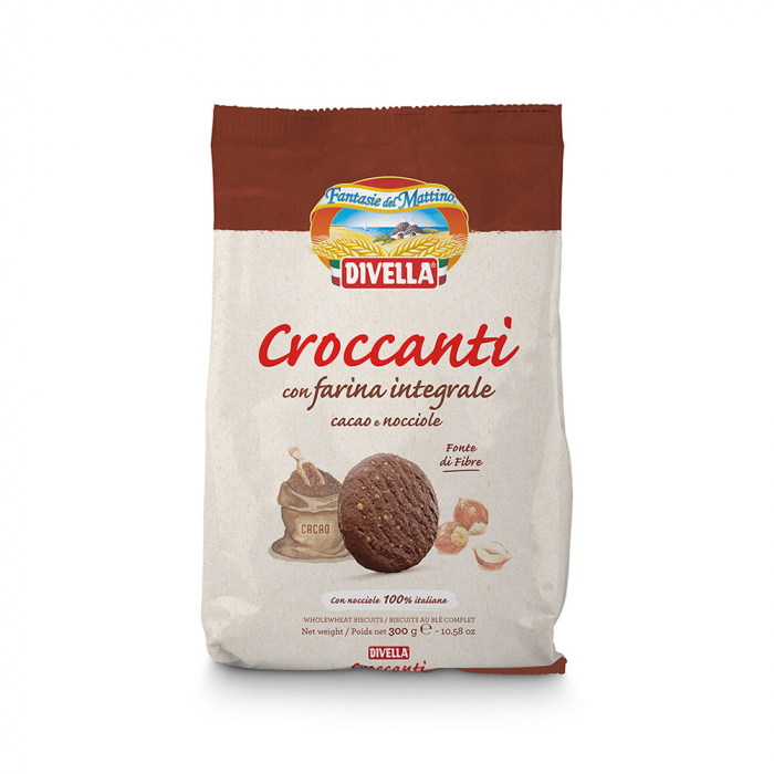 Divella Croccanti Integrali cu Cacao si Alune 300gr [1]