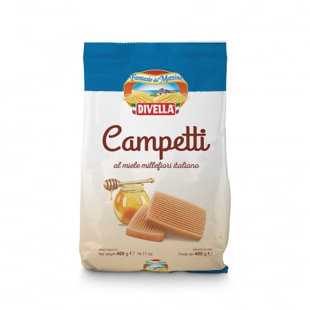 Biscuiti - Divella Biscuiti Campetti cu Miere Italiana "Millefiori" 400gr