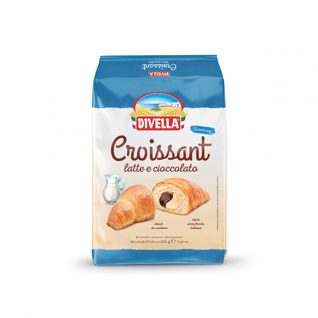 Croissant - DIVELLA Croissant lapte si ciocolata - 210gr x 5 bucati - Fantasie del Mattino