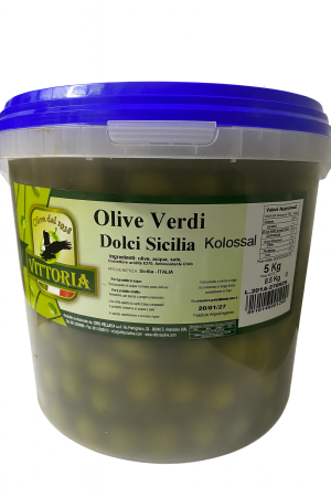 Conserve de Masline - Masline Verzi Dolci Sicilia Kolossal 5Kg