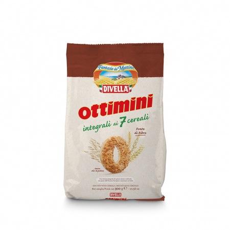 PRODUSE ALIMENTARE - Divella Biscuiti Ottimini Integrali cu 7 Cereale 300gr