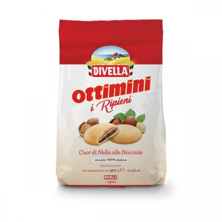 Biscuiti - Divella Biscuiti Ottimini Umpluti cu Alune 300gr