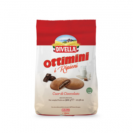 Biscuiti - Divella Biscuiti Ottimini Umpluti cu Ciocolata 300gr