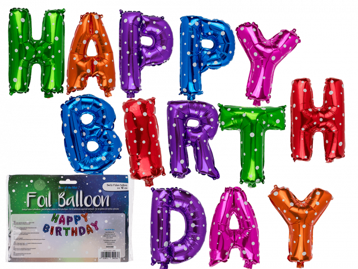 Set baloane folie Happy Birthday [1]