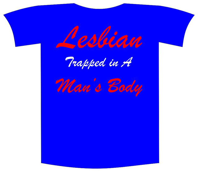 Tricou imprimat "Lesbian trapped" [1]