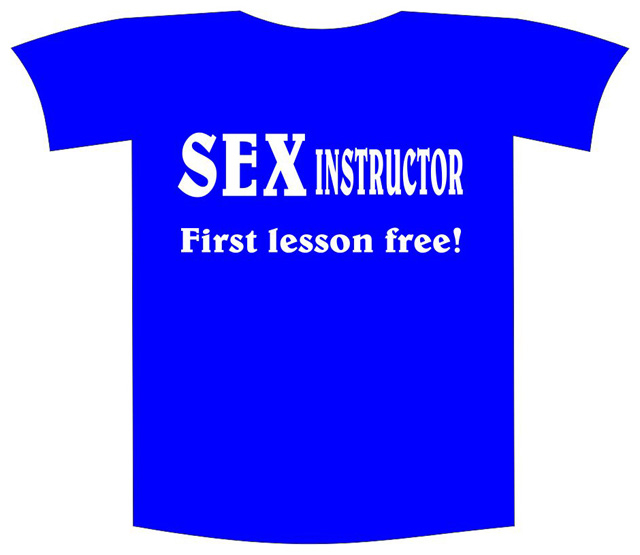 Tricou imprimat "Sex instructor" [1]