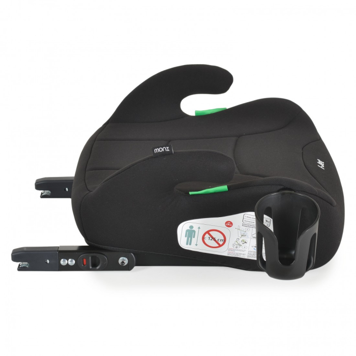 Inaltator auto Moni i-Jet Booster cu Isofix, 125-150 cm sau 22-36 kg, Negru [2]