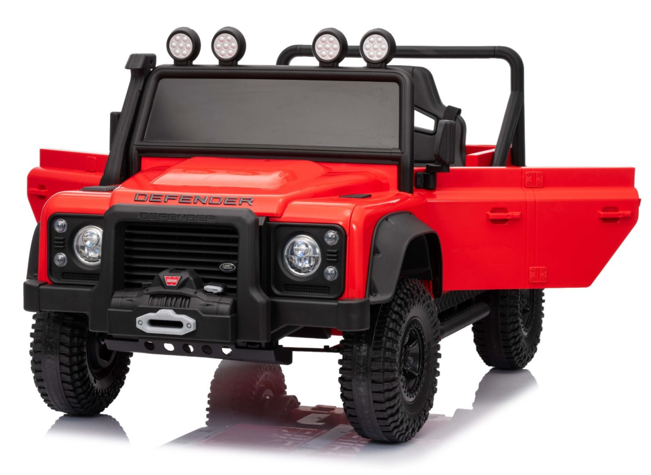 Masinuta electrica pentru copii cu licenta Land Rover Defender 110SVX 4x4 Concept cu Telecomanda 2.4G, Scaun din piele, Acumulator 12V7Ah,4 motoarex35w, Centura de siguranta, Slow Start, Afisaj bateri [2]