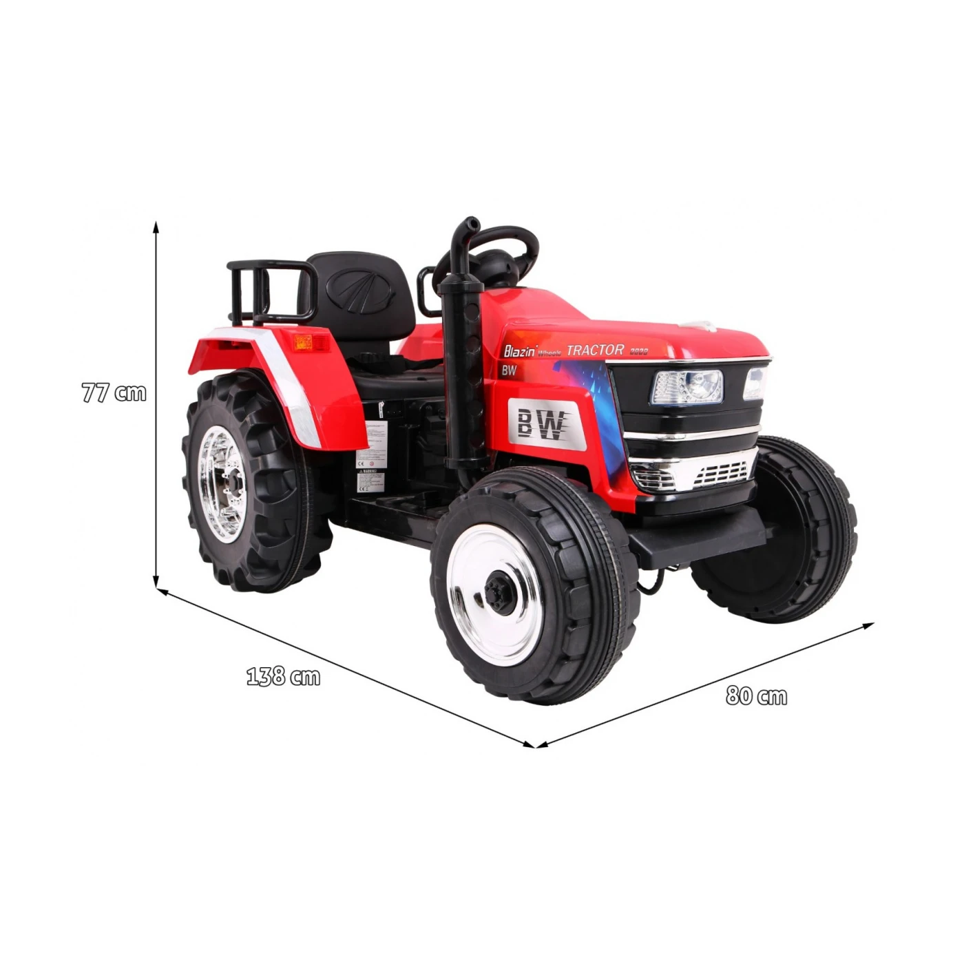 TRACTOR ELECTRIC CU TELECOMANDA BLAZIN ROSU 12V [1]