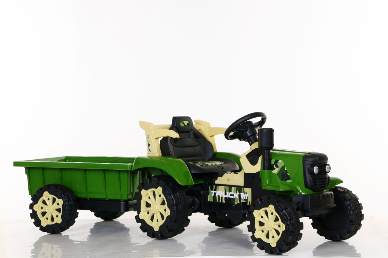 Tractor electric, pentru copii, cu telecomanda, BJSD6601 VERDE - SPLENDOR [2]