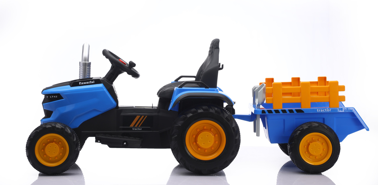 Tractor electric, pentru copii, cu telecomanda, BJSD6603 ALBASTRU - SPLENDOR [2]