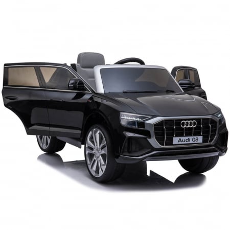 MASINUTA ELECTRICA CU TELECOMANDA,ROTI EVA,SCAUN PIELE, AUDI Q8  NEGRU [0]