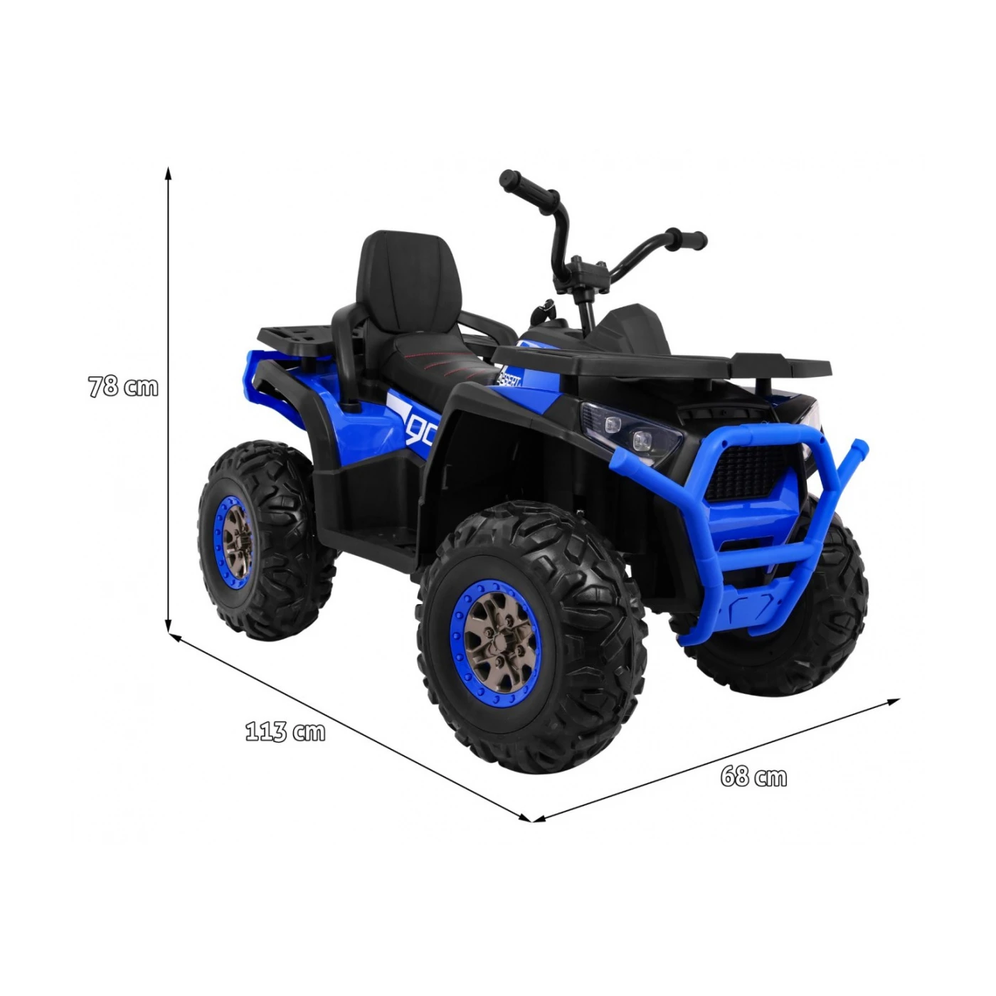 Masinute electrice 12V - SUPER ATV ELECTRIC DESERT 4X4  12V/10A  ALBASTRU