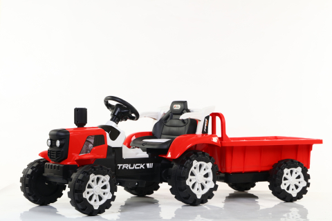 MASINUTE ELECTRICE - Tractor electric, pentru copii, cu telecomanda, BJSD6601 ROSU - SPLENDOR