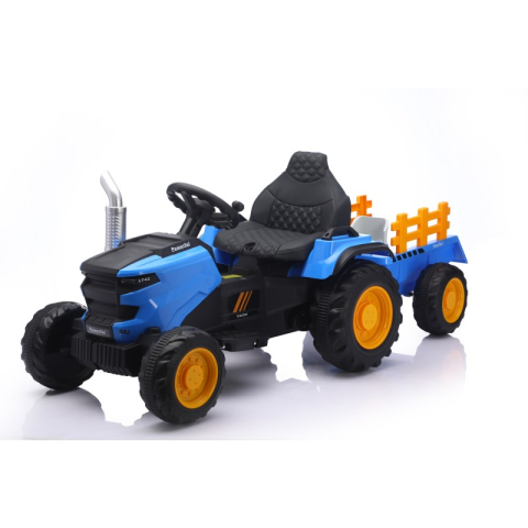 MASINUTE ELECTRICE - Tractor electric, pentru copii, cu telecomanda, BJSD6603 ALBASTRU - SPLENDOR
