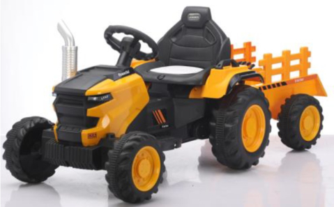 MASINUTE ELECTRICE - Tractor electric, pentru copii, cu telecomanda, BJSD6603 GALBEN - SPLENDOR
