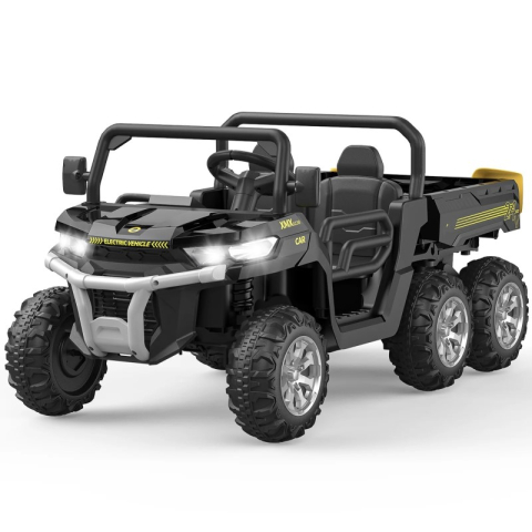 MASINUTE ELECTRICE - UTV electric 2 copii Farmer Truck NEGRU