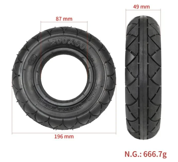 Cauciuc Plin 200x50 pentru Trotinete Electrice – Rezistenta Sporita [2]